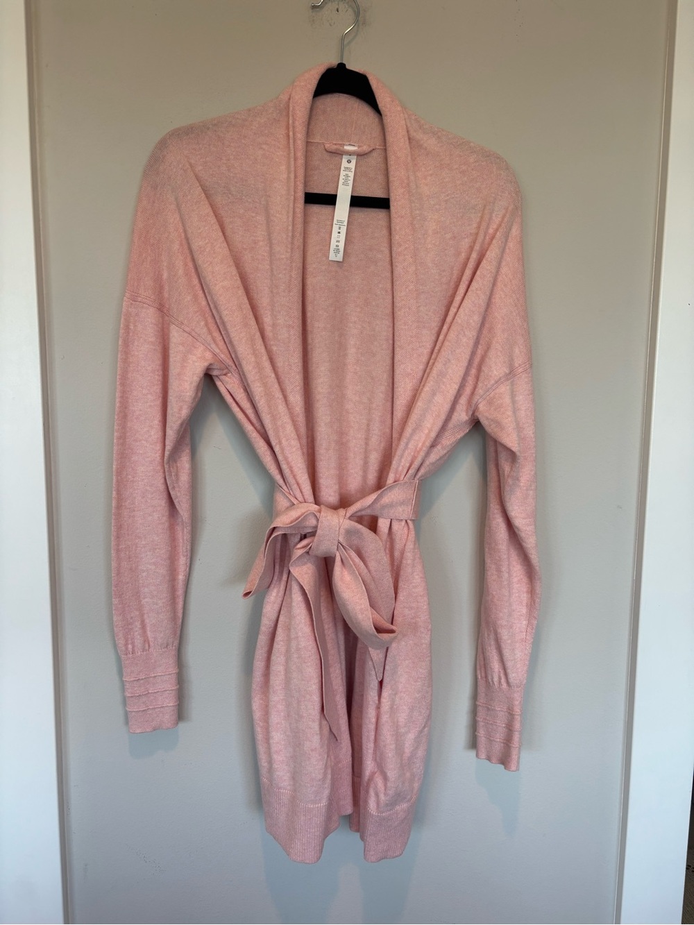 lululemon athletica Light Pink Tie-Belt Cardigan